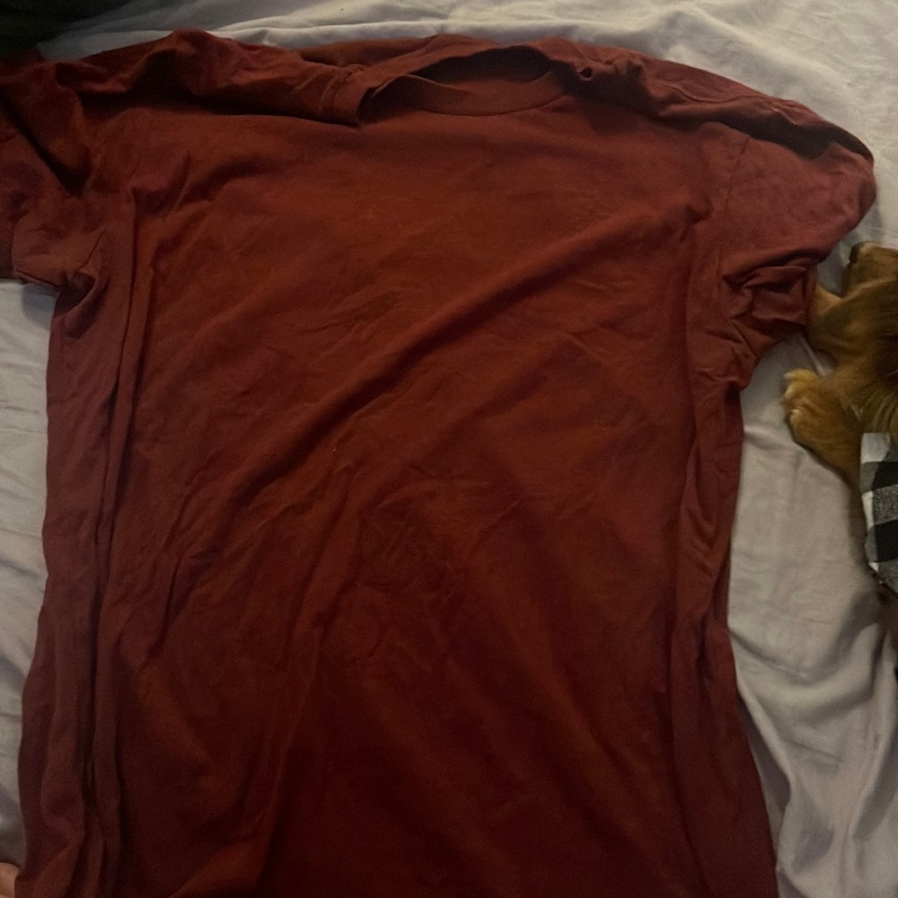 Plain red T-shirt size Large